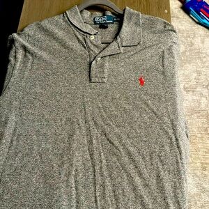 Grey & Black Polo By Ralph Lauren. Size XL. Red Polo Horse. Nice.